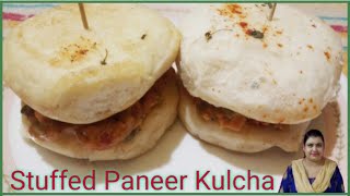 Stuffed Paneer Kulcha  Recipe Stuffed Paneer Kulcha On Tawa  Stuffed Kulcha  Rajjotokvlog [upl. by Rodgers]