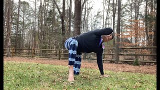 Moving into Mantis from Wide Lunge  Bowspring Yoga Twist [upl. by Hallee]