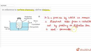 In reference to surface chemistry define dialysis [upl. by Sesiom]