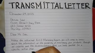 How To Write A Transmittal Letter Step by Step Guide  Writing Practices [upl. by Arela504]