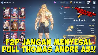 AKHIRNYA F2P THOMAS ANDRE A5 DAN MS A8 THOMAS ANDRE MEMANG TERBAIK  Solo Leveling Arise [upl. by Notnert]