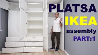 IKEA PLATSA Wardrobe AssemblyPLATSA FramesPart1 [upl. by Steady]