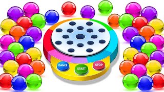 Learn Colors With Dancing Balls  Finger Family Song  Educational Videos For Kids By kidscamp [upl. by Botsford434]