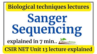 Sanger sequencing method in Hindi  Sanger sequencing animation in Hindi [upl. by Mayce]