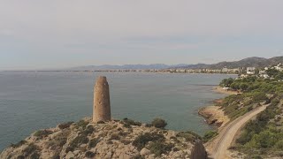 Vistas aéreas de las torretas de la Vía Verde entre Oropesa del Mar y Benicàssim [upl. by Sandro]