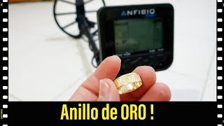 Detector de metales anfibio multi  encontré anillo de oro [upl. by Rabin]