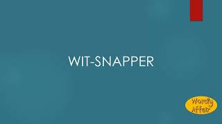 Wit snapper Meaning [upl. by Sessilu]