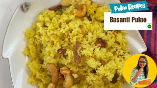 Basanti Pulao Recipe  Misthi Pulao  Rice Recipes by Archanas Kitchen [upl. by Crellen]