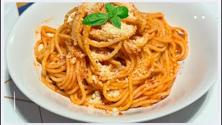 Tomato Spaghetti  Spaghetti pasta in Tomato sauce  Super easy amp Delicious spaghetti [upl. by Ahsiekim571]