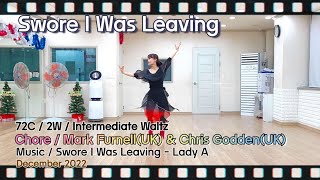 정지현Linedance Swore I Was Leaving  Intermediate Waltz  Chore Mark FurnellChris Godden  Demo [upl. by Upshaw704]