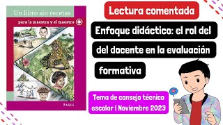 ENFOQUE DIDÁCTICO EL ROL DOCENTE EN LA EVALUACIÓN FORMATIVA [upl. by Sihon]