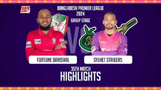 Fortune Barishal vs Sylhet Strikers  Highlights  35th Match  Season 10  BPL 2024 [upl. by Aroel375]