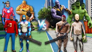 Rope Hero Team Vs Dangerous Villain Team Big Fight Challenge in Gta V  Rope Hero Vice Town [upl. by Yrakcaz]