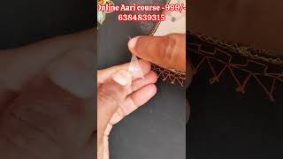 Aari challengeDay115How to handle net fabricNet cloth techniquesChallenge Netclothwork Aari [upl. by Atirys]