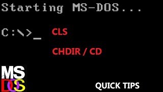 MSDOS Tutorial Using CDCHDIR Command Quick Tips  English Version [upl. by Ekaj]