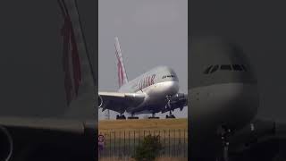 Qatar Airways A380 Landing 🛬🛬✈️✈️😍🤩🛬🛬shorts ytshorts youtubeshorts youtube [upl. by Marquet]