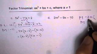 25 All Trinomial Cannot Be Factored [upl. by Najib]