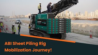 ABI Piling Rig from Yard to Site  Al Marwan Machinery [upl. by Eigger239]