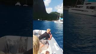 Pitons St Lucia travel sailboatlife sailing sailingfamily [upl. by Balas]