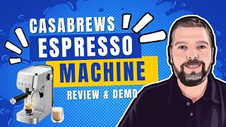 CASABREWS Espresso Machine Review amp Demo  3700 Essential [upl. by Cornwall]