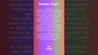 Thanks Giving Lords Prayer ❤ Daily gratitude prayer🙏 Divine Prayers thanksgivingprayer [upl. by Llerrac966]