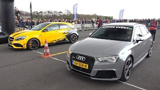 MercedesBenz A45 AMG Edition 1 414HP vs Audi RS3 Sportback 367HP [upl. by Japha223]