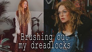 Brushing out all of my dreadlocks [upl. by Brigette]