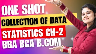 Introduction to Collection of DataOne ShotStatistics Chapter2BBABCABComDream Maths [upl. by Akenor]