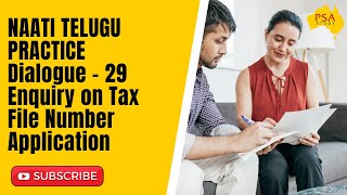 NAATI CCL Telugu Dialogue  Sonia is enquiring about her Tax File Number Application  PSAStudy [upl. by Anitap]