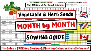 Your Month by Month Veggie Sowing Calendar Unveiled Useful for all Growing Zones amp Climates 134 [upl. by Mur]