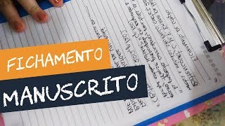 COMO FAZER FICHAMENTO MANUSCRITO [upl. by Sirovat]