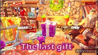 Fortnite Winterfest  The Lodge its back  Opening the last gift [upl. by Ollehto]