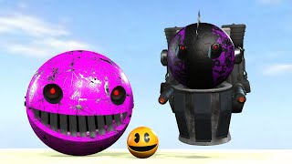 MS PACMAN VS CARTOON CAT ROBOT PACMAN VS MONSTER PACMAN  5 [upl. by Quennie435]