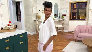 Barefoot Dreams Malibu Collection Modal Jersey Drapey Tee on QVC [upl. by Hays]