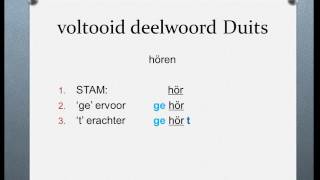 Duits  voltooide tijd zwakke werkwoorden  Dineke Berg [upl. by Eisserc]