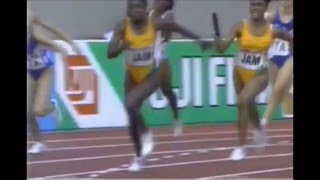 Womens 4x100 Relay1991 World ChampionshipsTokyo [upl. by Attennot]