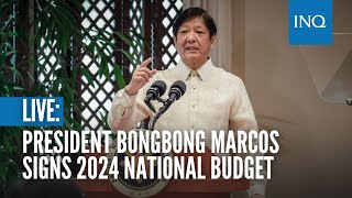 LIVE President Bongbong Marcos signs 2024 national budget [upl. by Bauer144]