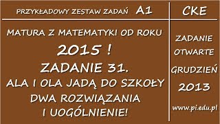 Zadanie 31 Matura z matematyki od 2015 PP Arkusz A1 CKE Równania Fizyka [upl. by Noivert]