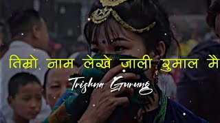 temro name lekhe jali rumal Mai 🎵  Trishna Gurung  Shriya Rawol chettri  lyrics song [upl. by Maloy]