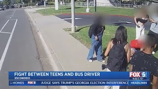 Fight Between Escondido Students Bus Driver [upl. by Ardnua]