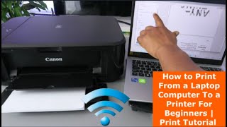 How to Print From a Laptop Computer To a Printer For Beginners  Print Tutorial [upl. by Wakefield914]