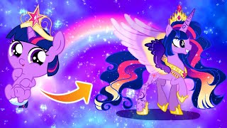 🦄 My Little Pony Transforms Into Grown up Twilight Sparkle Princesses 🌈💚💜❤️ [upl. by Wicks869]