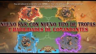 NUEVO KVK CON NUEVAS TROPAS Y HABILIDADES DE LOS COMANDANTES  Rise of Kingdoms Español [upl. by Akins]