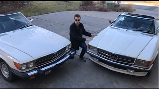 A Tale of Two Mercedes One was BANNED from the USA 1985 500SL vs 380SL [upl. by Boylan]