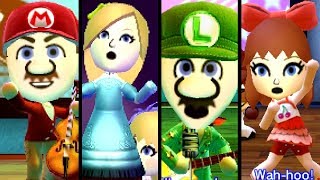 Super Mario TOP 10 SONGS ft Peach Pauline amp Bowser Miis 3DS [upl. by Garwin379]