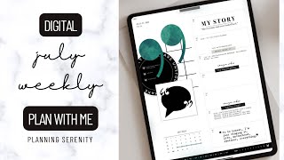 DIGITAL PLAN WITH ME  JULY WEEKLY  LUXNOTE DIGITAL [upl. by Rohpotsirhc292]