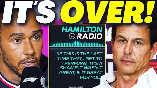 Hamilton JUST MADE a SHOCKING STATEMENT About Mercedes After RADIO MESSAGE GOT LEAKED At Brazil GP [upl. by Meehar]