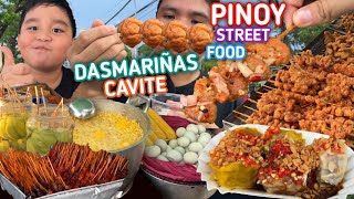 PINOY STREET FOOD sa DasmariÃ±as Cavite  Proben KWEK KWEK ISAW Chicken SKIN MANGGA Siomai [upl. by Destinee]