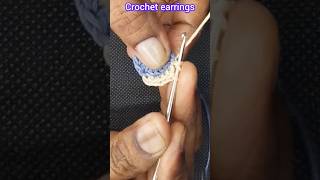 Crochet earrings Easy to make crochet jewelry Thread jewelry Beginners crochet [upl. by Lanti]