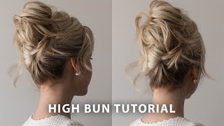 High Bun Updo Hairstyle ❤️ Wedding Hairstyle Prom Wedding Guest [upl. by Nohshan335]